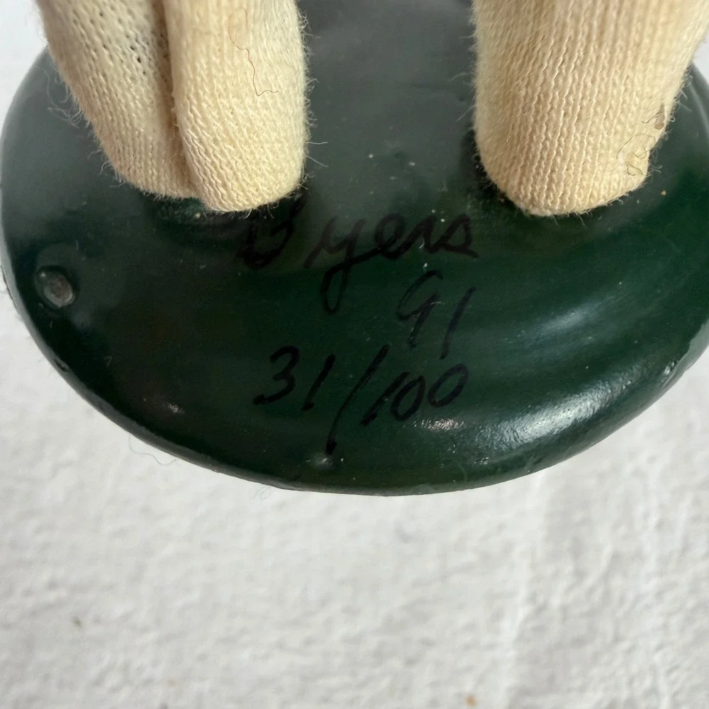 Byers Choice The Carolers 1991 Boy with Ice Skates Limited Edition 31/100 Green